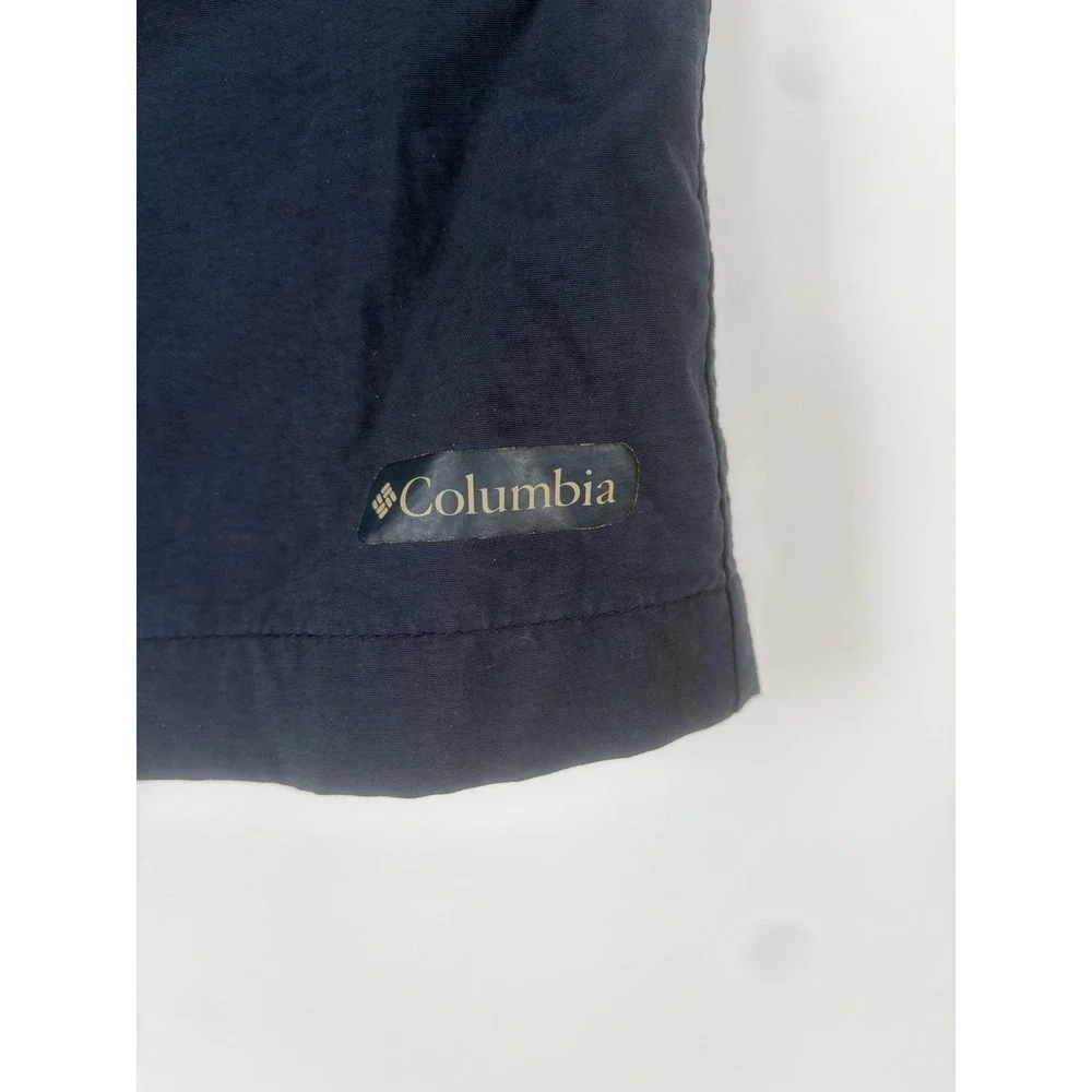 Columbia Mens Navy Blue Nylon Belted Mesh Lined Hiking Swim Shorts AM4449 Size M